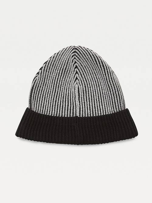 Tommy Hilfiger Pima Pamuklu Cashmere Double Stitch Beanie Şapka Erkek Siyah | TH829YTE