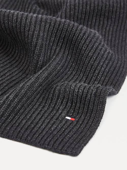 Tommy Hilfiger Pima Pamuklu Cashmere Fular Erkek Gri | TH075JHQ