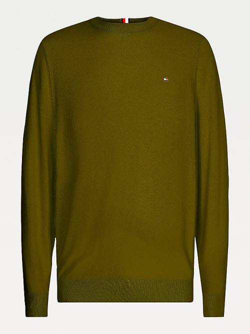 Tommy Hilfiger Pima Pamuklu Cashmere Jumper Kazak Erkek Kahverengi | TH689HGE