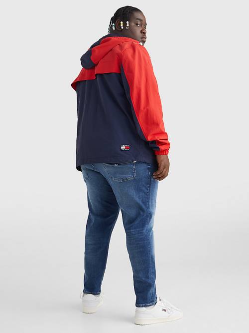 Tommy Hilfiger Plus Chicago Windbreaker Ceket Erkek Mavi | TH204LEV