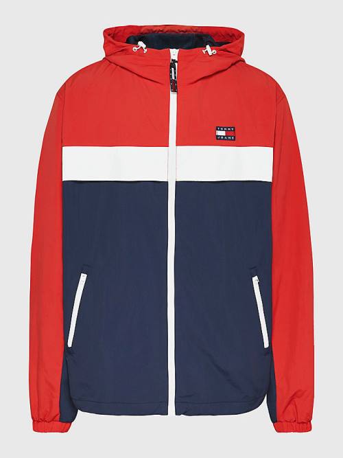 Tommy Hilfiger Plus Chicago Windbreaker Ceket Erkek Mavi | TH204LEV