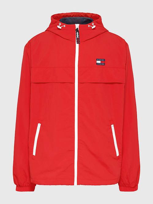 Tommy Hilfiger Plus Chicago Windbreaker Ceket Erkek Kırmızı | TH849FRM