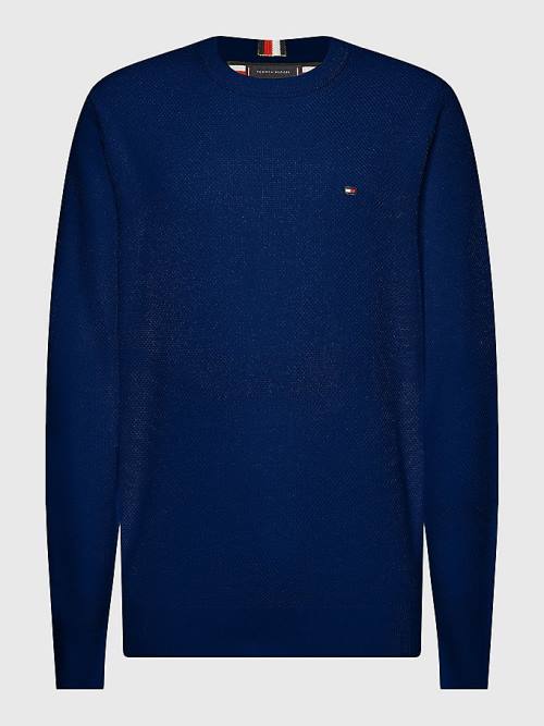 Tommy Hilfiger Plus Crew Neck Jumper Kazak Erkek Mavi | TH406KVD