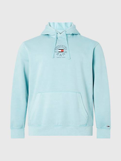 Tommy Hilfiger Plus Fleece Kapüşonlu Sweatshirt Erkek Mavi | TH592QXP