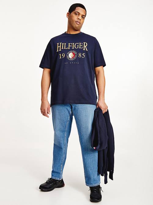 Tommy Hilfiger Plus Icons Relaxed Fit Tişört Erkek Mavi | TH345UVE