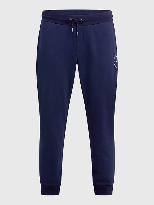 Tommy Hilfiger Plus Organic Pamuklu Flex Fleece Joggers Pantolon Erkek Mavi | TH402DAS