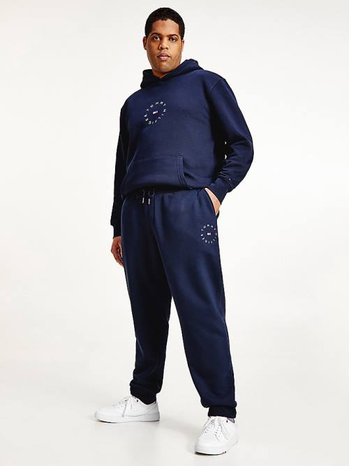 Tommy Hilfiger Plus Organic Pamuklu Flex Fleece Joggers Pantolon Erkek Mavi | TH402DAS