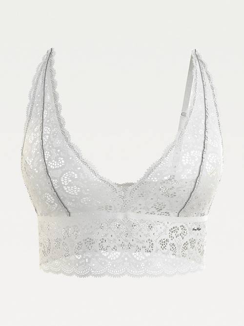 Tommy Hilfiger Prairie Dantel Triangle Bralette İç Giyim Kadın Beyaz | TH054WAZ