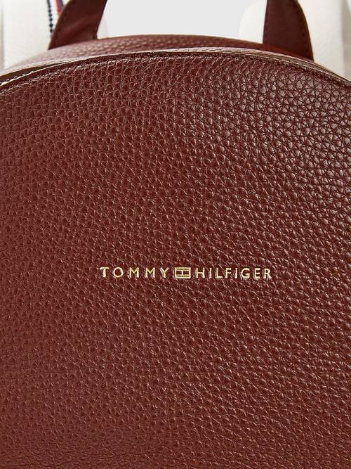 Tommy Hilfiger Premium Deri Backpack Çanta Erkek Kahverengi | TH473QCW