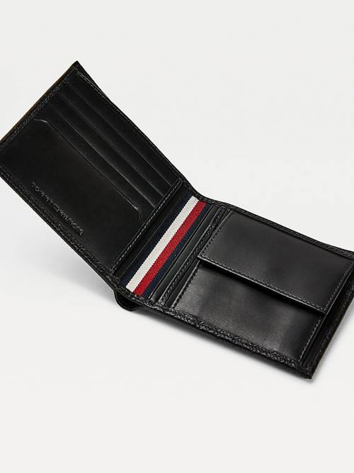 Tommy Hilfiger Premium Deri Embossed Cüzdan Erkek Siyah | TH673KBG