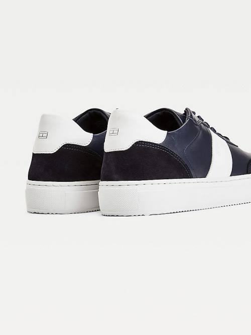 Tommy Hilfiger Premium Deri Süet Cupsole Spor Ayakkabı Erkek Mavi | TH794APD