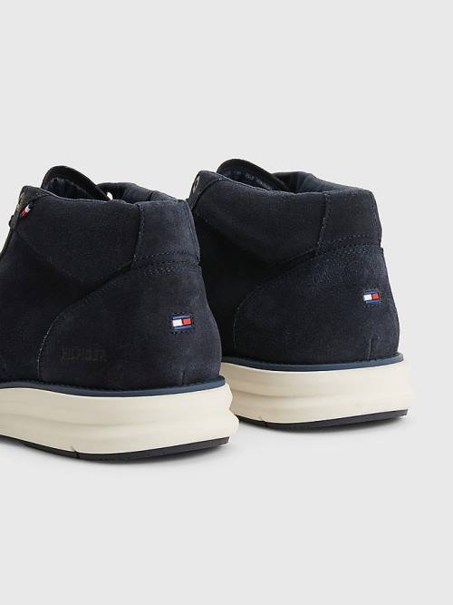 Tommy Hilfiger Premium Hybrid Süet Chukka Günlük Ayakkabı Erkek Mavi | TH931ATC