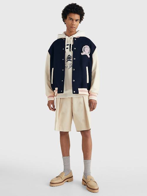 Tommy Hilfiger Prep Crest Varsity Ceket Erkek Mavi | TH590FBX