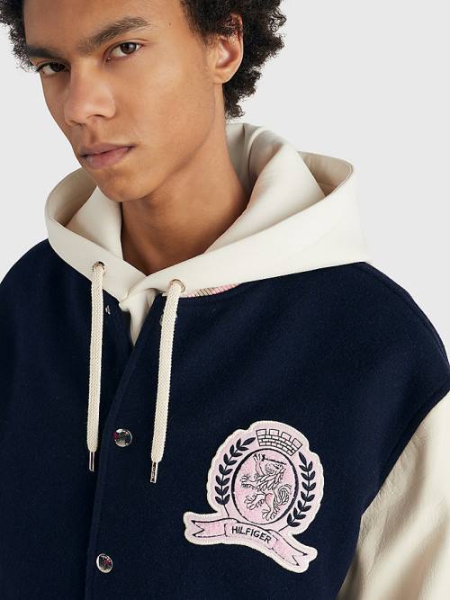 Tommy Hilfiger Prep Crest Varsity Ceket Erkek Mavi | TH590FBX