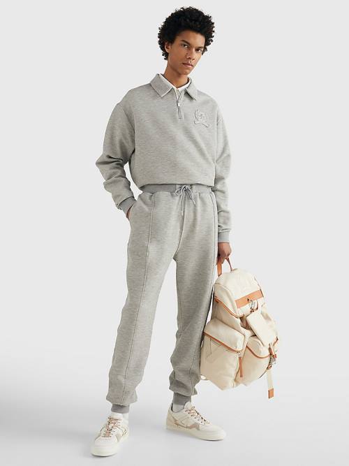 Tommy Hilfiger Prep Cuffed Piping Joggers Pantolon Erkek Gri | TH827ECL