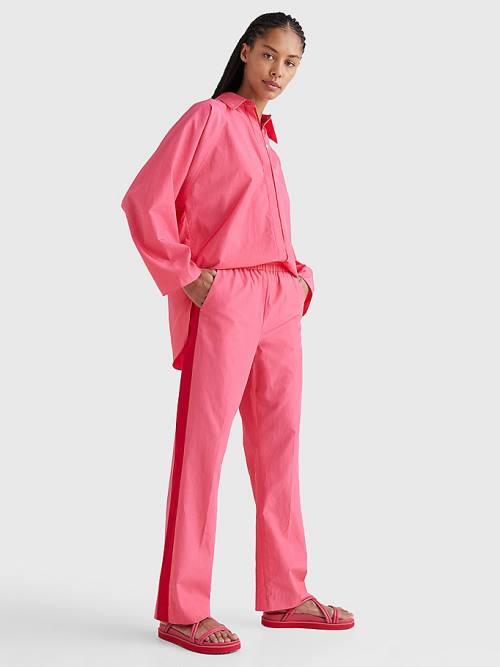 Tommy Hilfiger Prep Relaxed Side Stripe Pantolon Kadın Pembe | TH067GDO