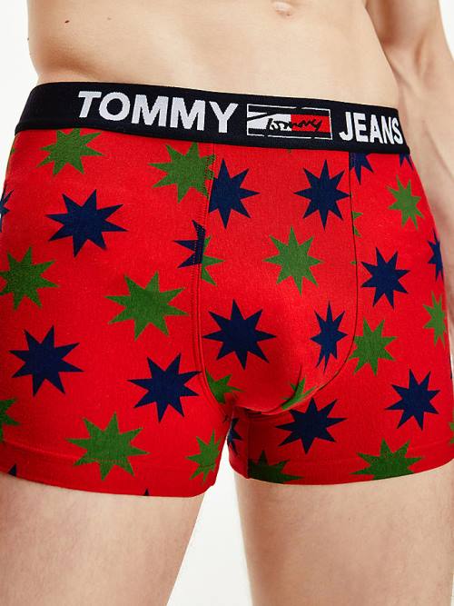 Tommy Hilfiger Print Pamuklu Trunks İç Giyim Erkek Bej Rengi | TH874NQI