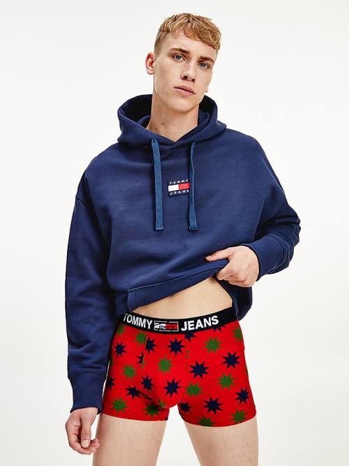 Tommy Hilfiger Print Pamuklu Trunks İç Giyim Erkek Bej Rengi | TH874NQI