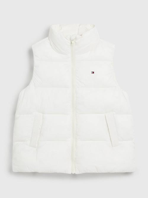 Tommy Hilfiger Puffer Zip-Thru Vest Ceket Kiz Çocuk Beyaz | TH380CUF