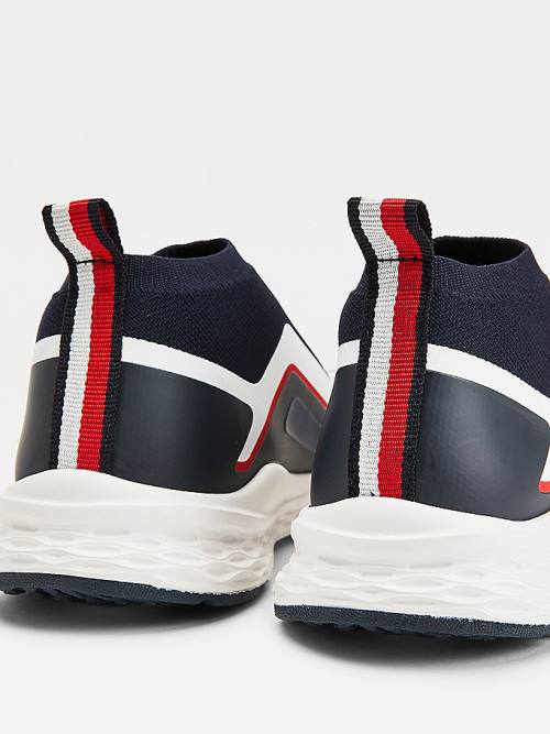 Tommy Hilfiger Pull-On Low-Top Sock Spor Ayakkabı Erkek Çocuk Mavi | TH076RFJ