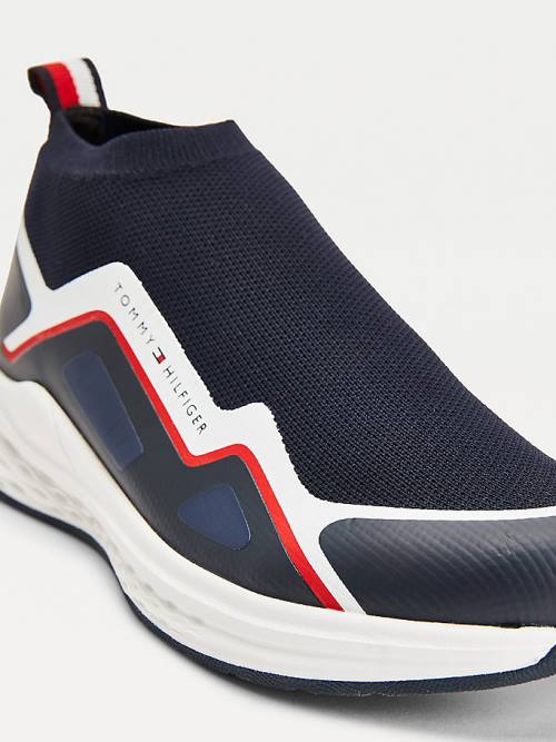 Tommy Hilfiger Pull-On Low-Top Sock Spor Ayakkabı Erkek Çocuk Mavi | TH076RFJ