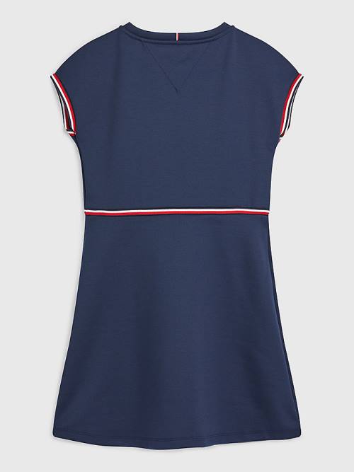 Tommy Hilfiger Punto Fit And Flare Elbise Kiz Çocuk Mavi | TH312JIA