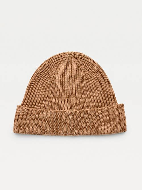 Tommy Hilfiger Pure Cashmere Beanie Şapka Kadın Kahverengi | TH519VQB