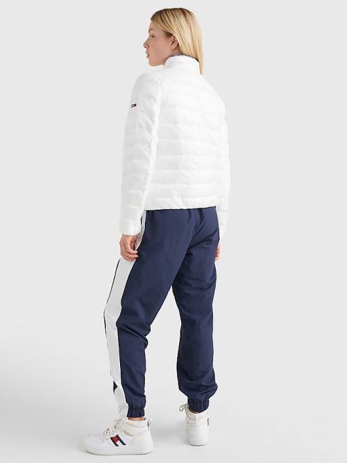 Tommy Hilfiger Quilted Zip-Thru Ceket Kadın Beyaz | TH601SYP