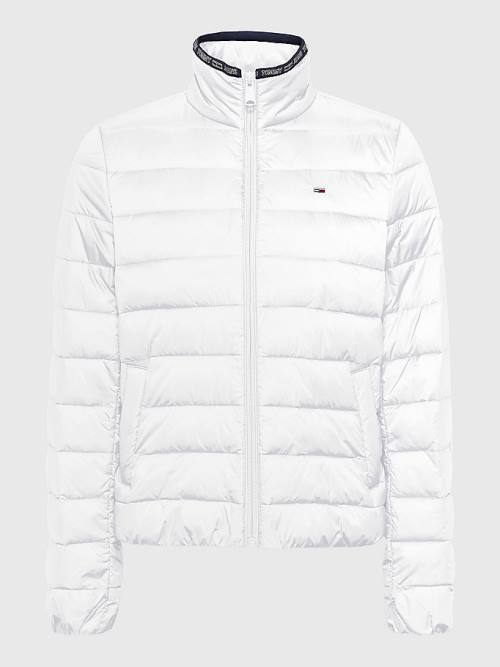 Tommy Hilfiger Quilted Zip-Thru Ceket Kadın Beyaz | TH601SYP