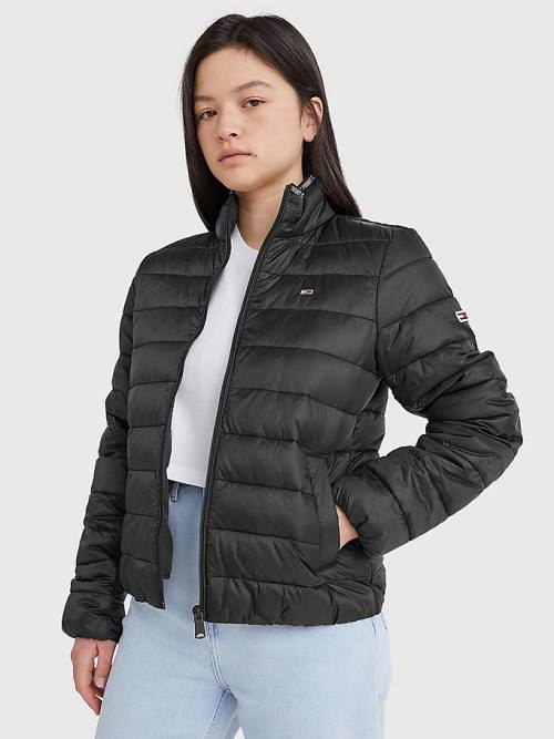 Tommy Hilfiger Quilted Zip-Thru Ceket Kadın Siyah | TH732LVI