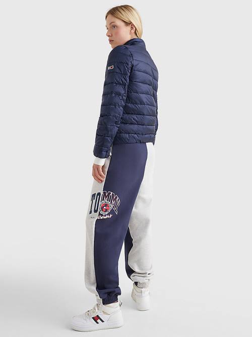 Tommy Hilfiger Quilted Zip-Thru Ceket Kadın Mavi | TH861QVZ