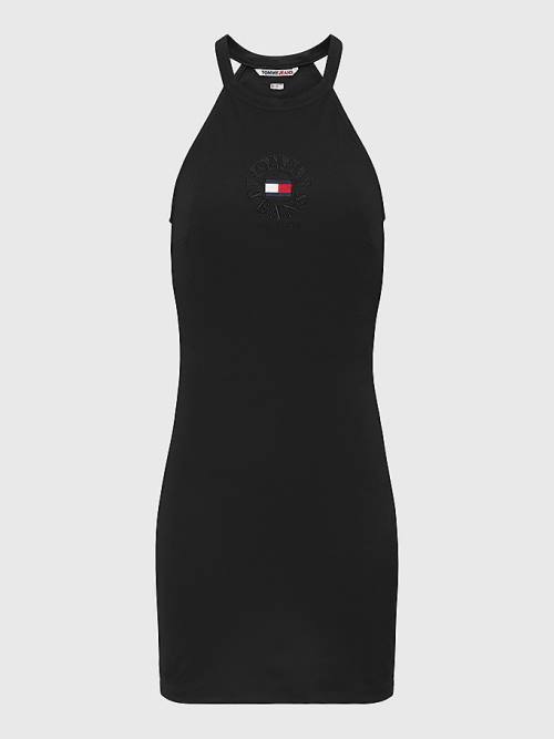 Tommy Hilfiger Racerback Bodycon Elbise Kadın Siyah | TH845BJY