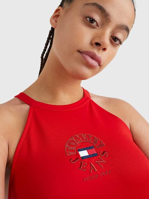 Tommy Hilfiger Racerback Bodycon Elbise Kadın Kırmızı | TH859APQ