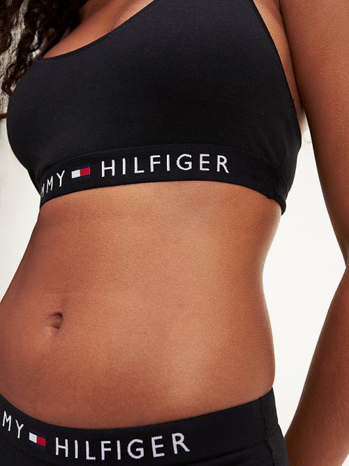 Tommy Hilfiger Racerback Scoop Neck Bralette İç Giyim Kadın Siyah | TH098ZNF