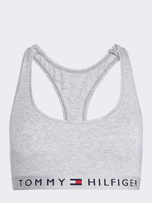 Tommy Hilfiger Racerback Scoop Neck Bralette İç Giyim Kadın Gri | TH386HIP