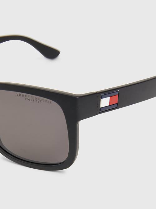 Tommy Hilfiger Rectangular Frame Güneş Gözlüğü Erkek Siyah | TH235VPR