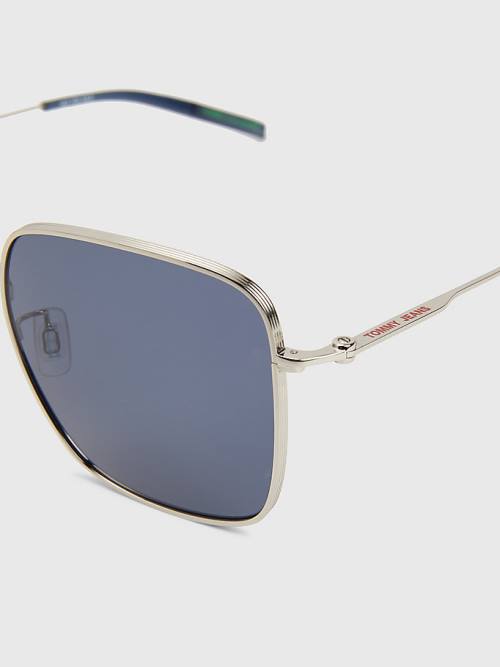 Tommy Hilfiger Rectangular Lens Güneş Gözlüğü Erkek Gri | TH139MPH