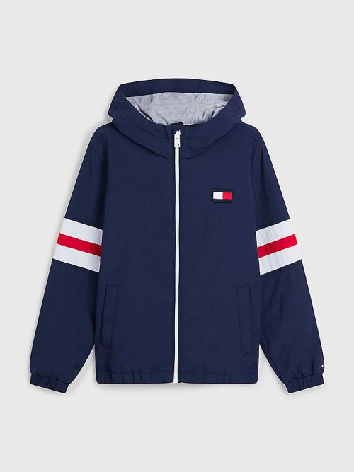 Tommy Hilfiger Recycled Colour-Blocked Padded Ceket Kiz Çocuk Mavi | TH057TPL