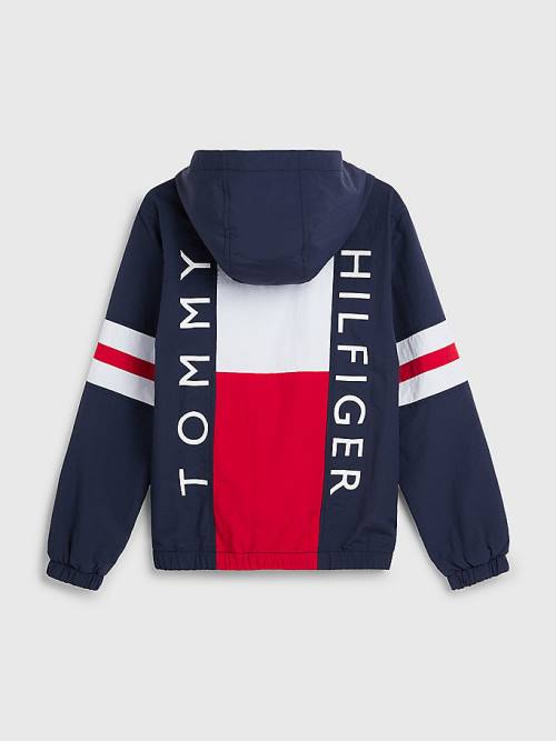 Tommy Hilfiger Recycled Colour-Blocked Padded Ceket Kiz Çocuk Mavi | TH057TPL