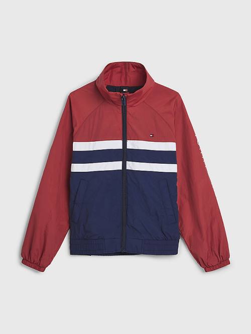 Tommy Hilfiger Recycled Colour-Blocked Parça Ceket Kiz Çocuk Kırmızı | TH124WQJ