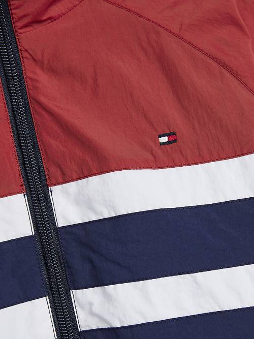 Tommy Hilfiger Recycled Colour-Blocked Parça Ceket Kiz Çocuk Kırmızı | TH124WQJ