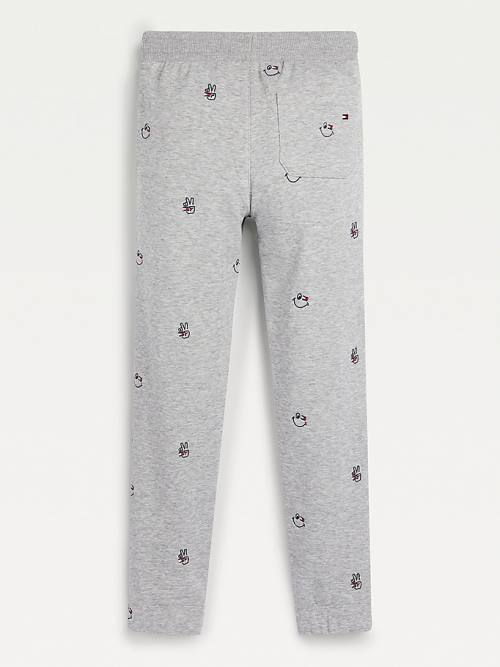 Tommy Hilfiger Recycled Embroidery Joggers Pantolon Erkek Çocuk Gri | TH152MAW