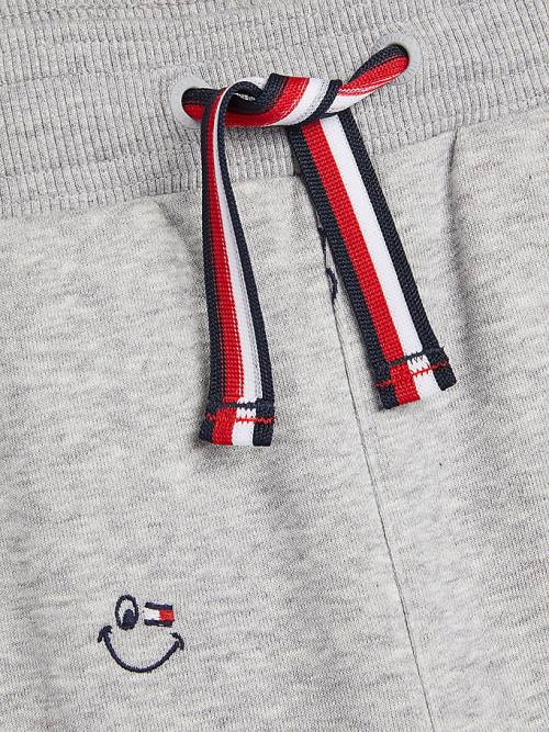 Tommy Hilfiger Recycled Embroidery Joggers Pantolon Erkek Çocuk Gri | TH152MAW