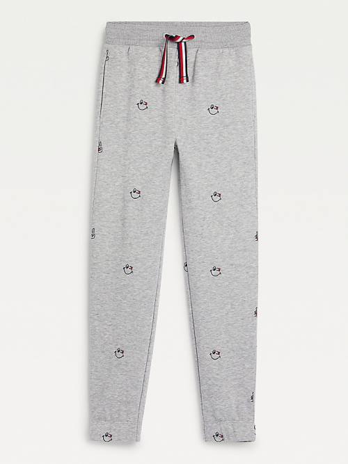 Tommy Hilfiger Recycled Embroidery Joggers Pantolon Erkek Çocuk Gri | TH152MAW