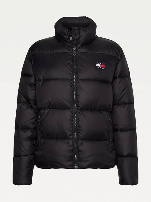 Tommy Hilfiger Recycled Nylon Puffer Ceket Kadın Siyah | TH078MPH