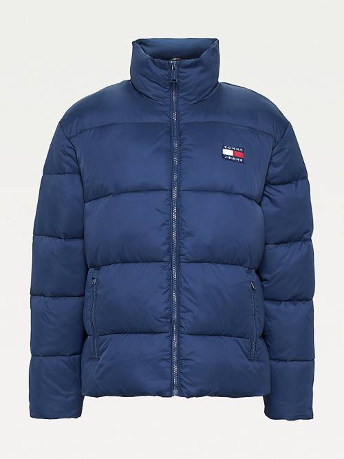 Tommy Hilfiger Recycled Nylon Puffer Ceket Kadın Mavi | TH781ZRI