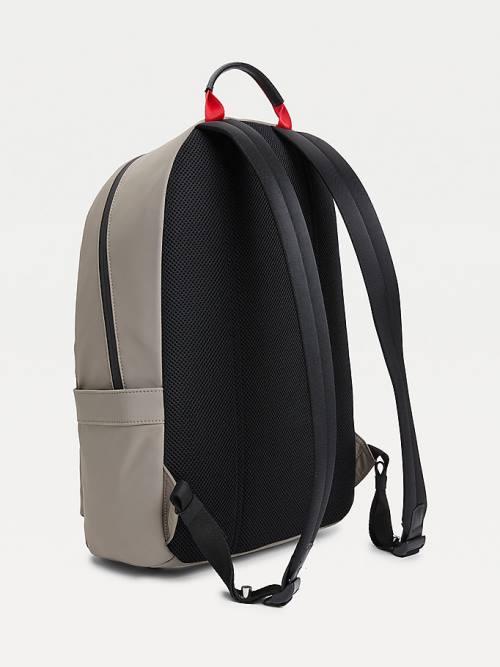 Tommy Hilfiger Recycled Polyester Signature Logo Backpack Çanta Erkek Kahverengi | TH871WKC