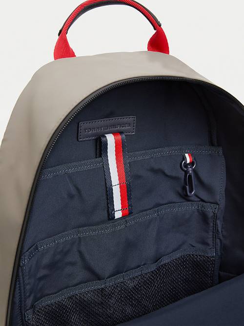 Tommy Hilfiger Recycled Polyester Signature Logo Backpack Çanta Erkek Kahverengi | TH871WKC