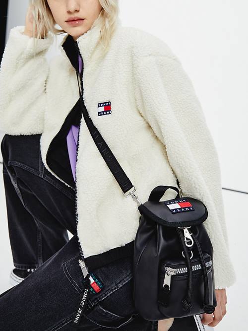 Tommy Hilfiger Recycled Reversible Sherpa Ceket Kadın Siyah | TH410LBO