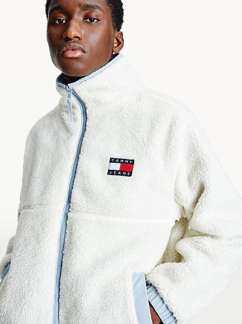 Tommy Hilfiger Recycled Reversible Sherpa Ceket Erkek Mavi | TH592TYL